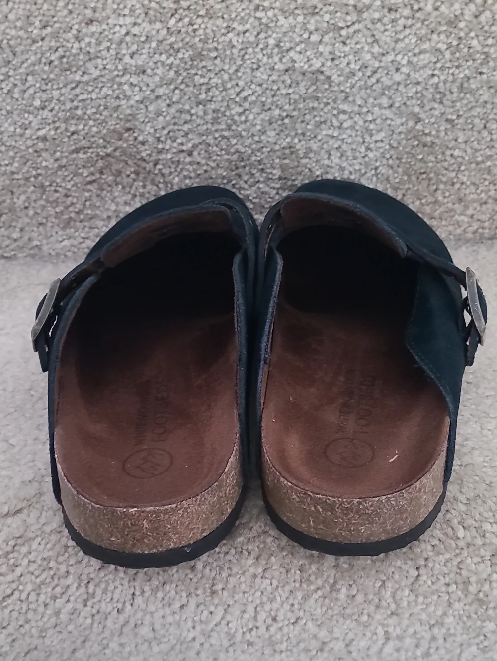 Slip-On Suede Clog with Adjustable Strap